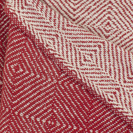 Vlněná merino deka Kostadina červená (BAL001)