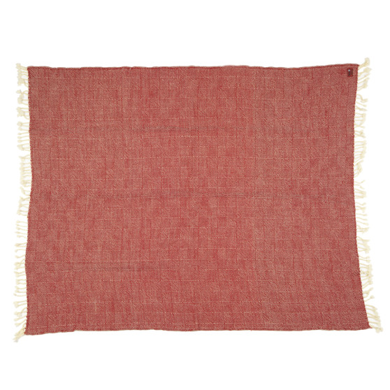Vlněná merino deka Kostadina červená (BAL001)