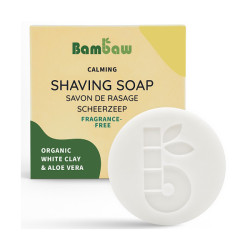 Mýdlo na holení Bambaw - bez vůně pro citlivou pokožku 80 g (BAM027)