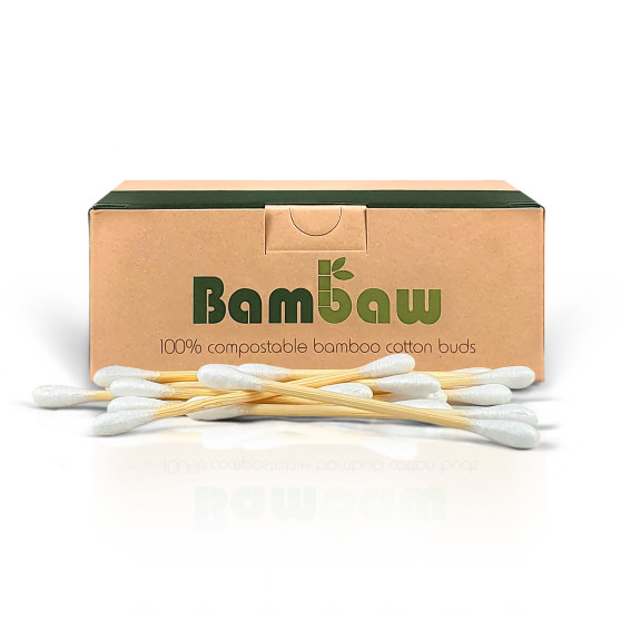 Vatové tyčinky do uší Bambaw 200 ks (BAM055)