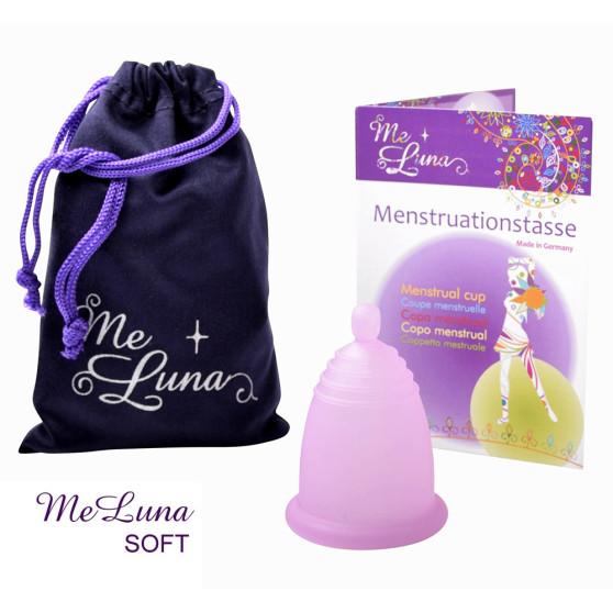 Menstruační kalíšek Me Luna Soft L s kuličkou růžová (MELU003)