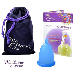 Menstruační kalíšek Me Luna Classic M s kuličkou modrá (MELU006)