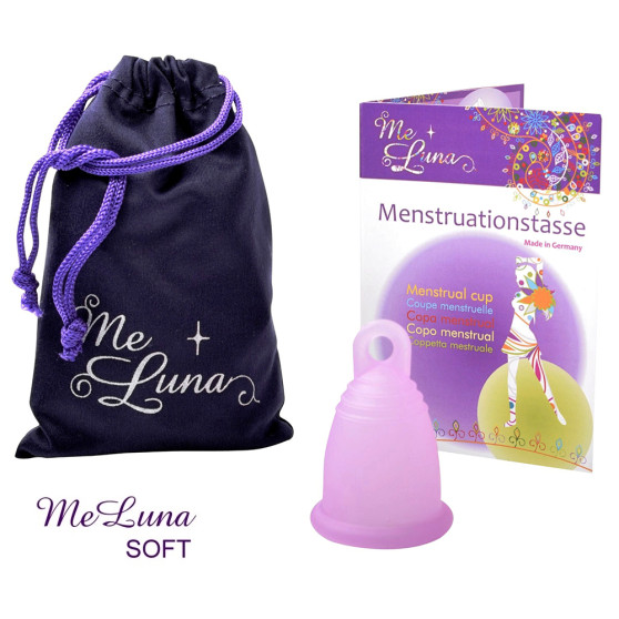 Menstruační kalíšek Me Luna Soft S s očkem růžová (MELU008)