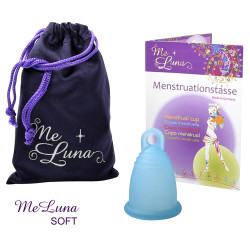 Menstruační kalíšek Me Luna Soft S s očkem tyrkysová (MELU012)