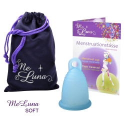 Menstruační kalíšek Me Luna Soft L s očkem tyrkysová (MELU014)