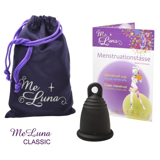 Menstruační kalíšek Me Luna Classic S s očkem černá (MELU015)