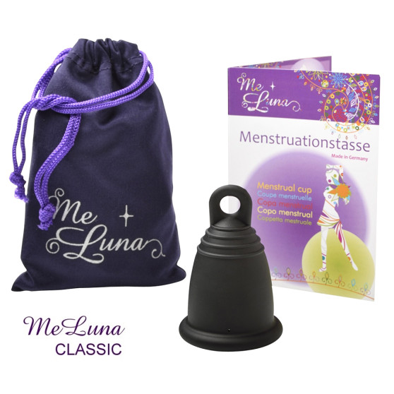 Menstruační kalíšek Me Luna Classic L s očkem černá (MELU017)
