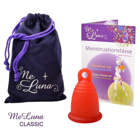Menstruační kalíšek Me Luna Classic M s očkem červená (MELU027)