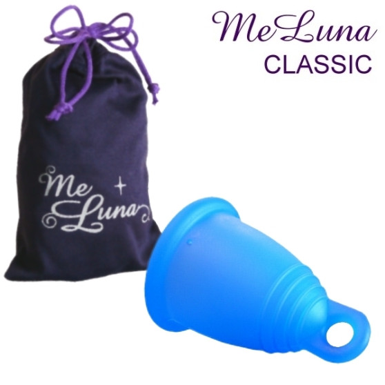 Menstruační kalíšek Me Luna Classic S s očkem modrá (MELU061)