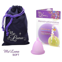 Menstruační kalíšek Me Luna Soft S Shorty s kuličkou růžová (MELU085)