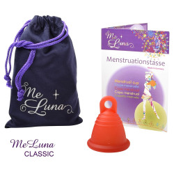 Menstruační kalíšek Me Luna Classic M Shorty s očkem červená (MELU094)