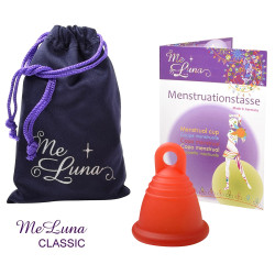 Menstruační kalíšek Me Luna Classic XL Shorty s očkem červená (MELU096)