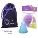 Menstruační kalíšek Me Luna Soft M Shorty s očkem tyrkysová (MELU098)