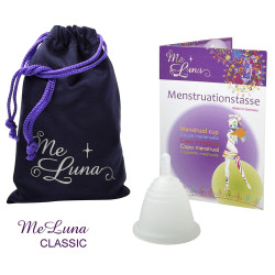 Menstruační kalíšek Me Luna Classic M Shorty se stopkou čirá (MELU102)