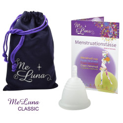 Menstruační kalíšek Me Luna Classic L Shorty se stopkou čirá (MELU103)