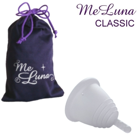 Menstruační kalíšek Me Luna Classic L Shorty se stopkou čirá (MELU103)