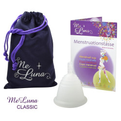 Menstruační kalíšek Me Luna Classic XL Shorty se stopkou čirá (MELU104)