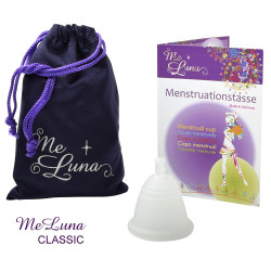 Menstruační kalíšek Me Luna Classic M Shorty s kuličkou čirá (MELU106)