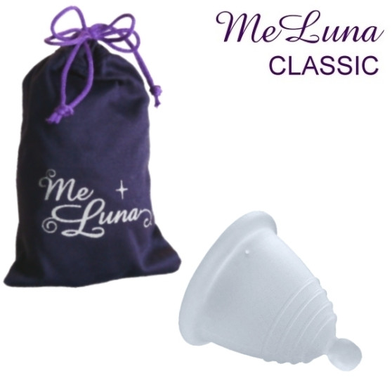 Menstruační kalíšek Me Luna Classic L Shorty s kuličkou čirá (MELU107)