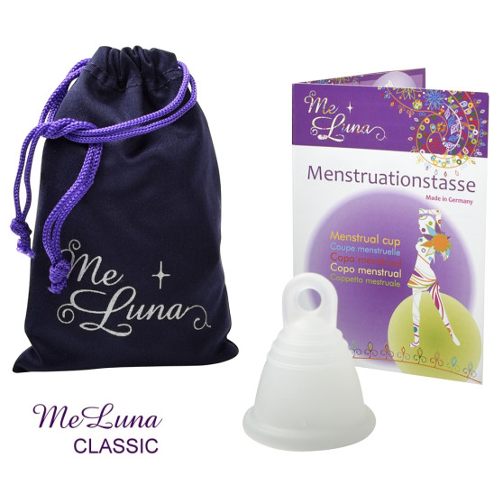 Menstruační kalíšek Me Luna Classic L Shorty s očkem čirá (MELU111)