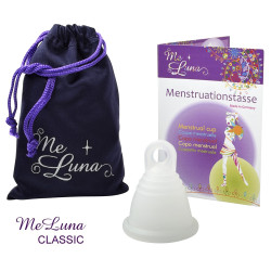 Menstruační kalíšek Me Luna Classic XL Shorty s očkem čirá (MELU112)