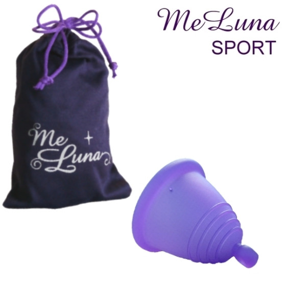 Menstruační kalíšek Me Luna Sport L Shorty s kuličkou violet (MELU115)