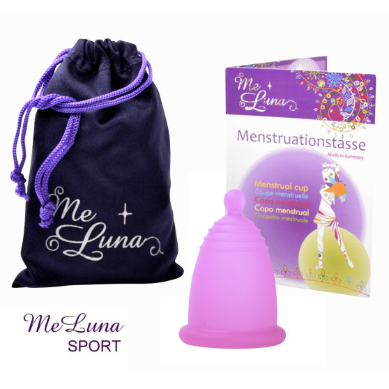 Menstruační kalíšek Me Luna Sport M s kuličkou fuchsia (MELU126)