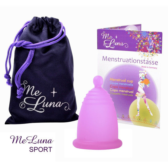Menstruační kalíšek Me Luna Sport XL s kuličkou fuchsia (MELU128)
