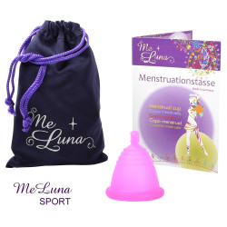 Menstruační kalíšek Me Luna Sport M Shorty s kuličkou fuchsia (MELU130)