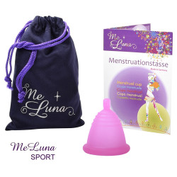Menstruační kalíšek Me Luna Sport L Shorty s kuličkou fuchsia (MELU131)