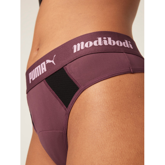 Menstruační kalhotky PUMA & Modibodi Active Thong Super Light Grape (MODI4093G)