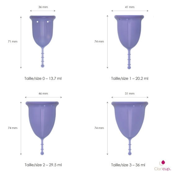 Menstruační kalíšek Claricup Violet 0 (CLAR05)
