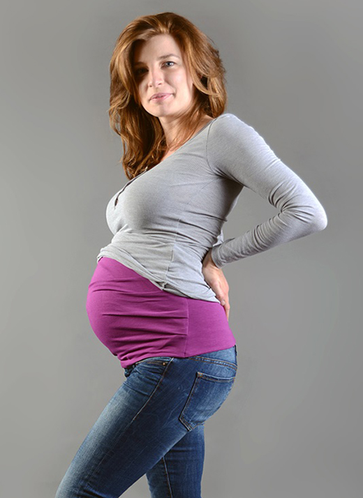 Těhotenský bederní pás Nice Belly fialový (NB008) L