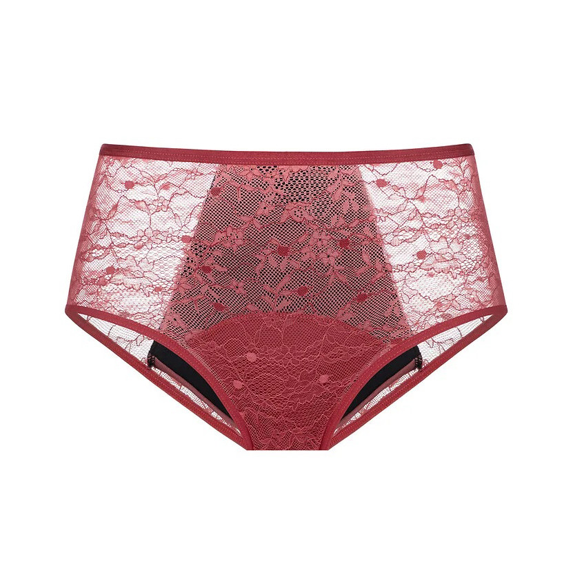 Menstruační kalhotky Dorina Eco Moon Midi krajkové Red (DOR051R) L